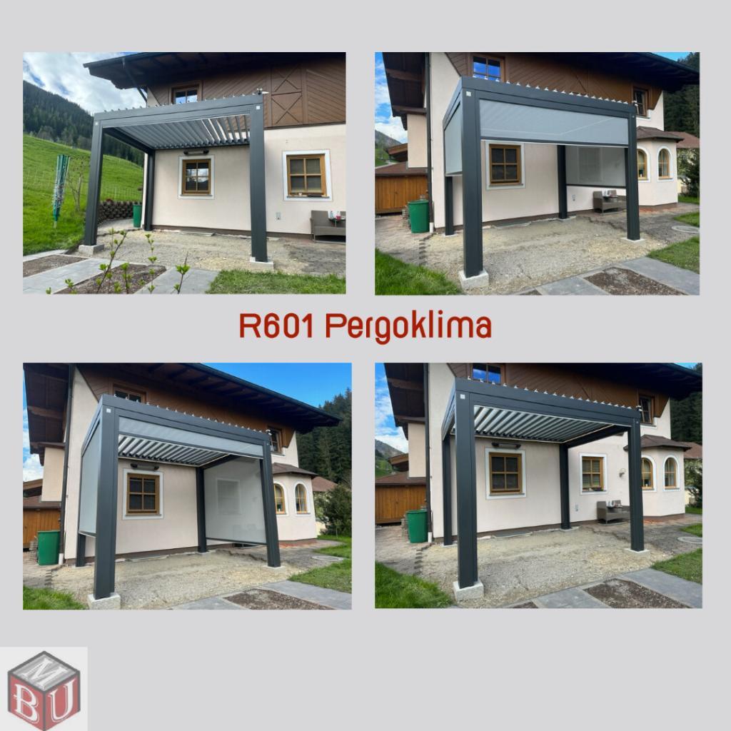 bioklimatische Pergola mit Markise 2 bioklimatische Pergola mit Markise